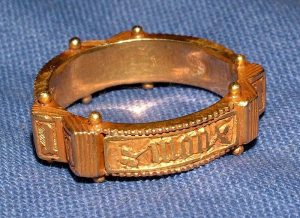 posy ring with inscription on the outside